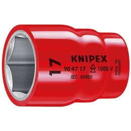 KN-984714 KNIPEX | Головка торцевая VDE 1000В DR 1/2дюйм шестигранная 14мм диэлектрическая