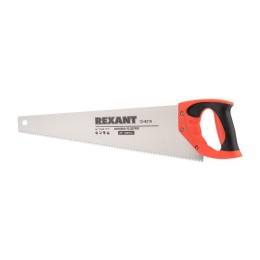 12-8215 Rexant | Ножовка по дереву "Зубец" 500мм 7-8 TPI каленый зуб 2D двухкомпонентная рукоятка