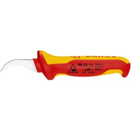 KN-985313 KNIPEX | Нож для удаления изоляции секторного кабеля VDE 1000В L-190мм диэлектрический 2-компонентная рукоятка