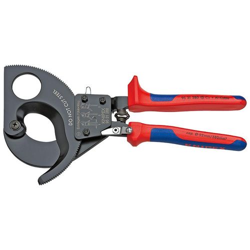 KN-9531280 KNIPEX | Кабелерез с храповым механизмом (трещоткой) L-250мм черн.