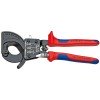 KN-9531250 KNIPEX | Кабелерез с храповым механизмом (трещоткой) рез: кабель d 32мм (240кв.мм MCM 500) L-250мм 2-компонентные рукоятки черн.