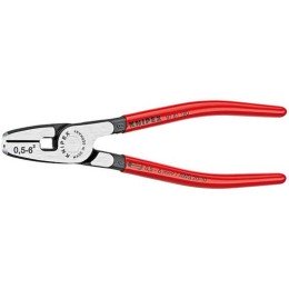 KN-9781180 KNIPEX | Пресс-клещи для обжима контактных гильз с торцевой установкой L-180мм обливные рукоятки