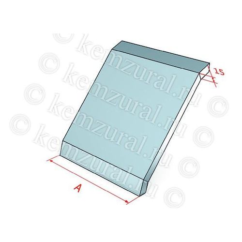 118 051104 14 КЭМЗ | Крышка для угла для поворота трассы вниз на 90град. сталь 1.2мм КЛс 50-90 УТ1.5 КЭМЗ 118