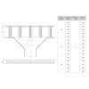 tlt50100 EKF | Ответвитель T-образ. лестничный 50х100мм