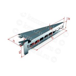 461 457006 14 КЭМЗ | Полка кабельная К1163 сталь 2.0мм УТ1.5 КЭМЗ 461