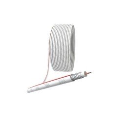 Б0044607 Эра | Кабель коаксиальный SAT 50 M.CCS/оплетка Al 75проц. PVC Simple 75Ом бел. (м)
