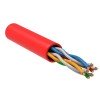 LC1-C5E04-124 ITK | Кабель витая пара U/UTP кат.5E 4х2х24AWG solid LSZH красн. (уп.305м)