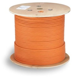 8948c Cabeus | Кабель витая пара F/UTP кат.6 4х2х23AWG solid LSZH нг(А)-HF FTP-4P-Cat.6-SOLID-LSZH оранж. (уп.305м)