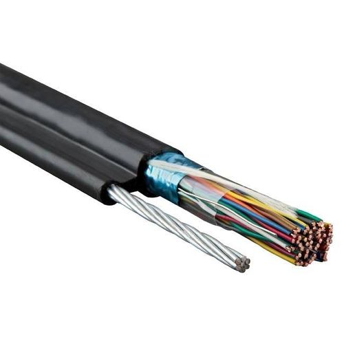 45777 Hyperline | Кабель витая пара экранир. F/UTP кат.3 50 пар 24 AWG ож solid экран-фольга сметал. тросом внешн. UV PE -40град.C-+60град.C FUTP50-C3-S24-SW-OUT-PE-BK-500 черн. (м)