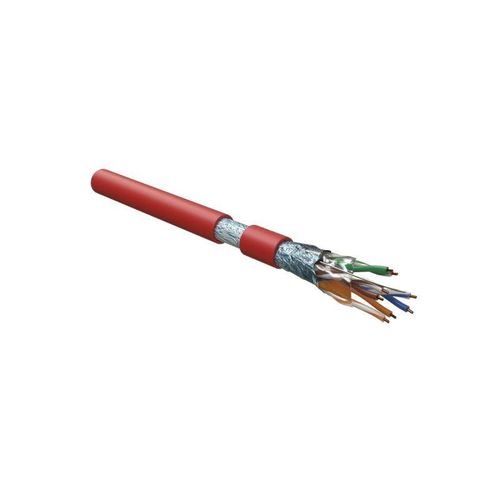 444613 Hyperline | Кабель витая пара F/UTP кат.5E 4 пары 24 AWG ож solid экран-фольга LSZH нг(А)-HF-20град.C-+75град.C FUTP4-C5E-S24-IN-LSZH-RD-305 гарантия: 15 лет компонентн. / 25 лет системн. красн. (уп.305м)