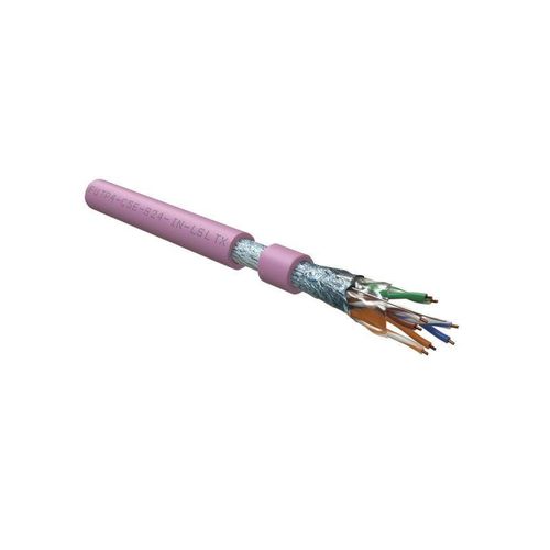 444609 Hyperline | Кабель витая пара F/UTP кат.5E 4 пары 24 AWG ож solid экран-фольга нг(А)-LSLTх внутр. FUTP4-C5E-S24-IN-LSLTх-PK-305 роз. (уп.305м)