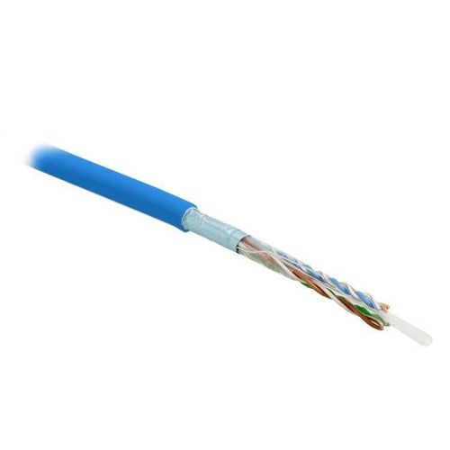 444621 Hyperline | Кабель витая пара экранир. F/UTP кат.5E 4 пары 24 AWG ож solid экран-фольга PVC -20град.C-+75град.C FUTP4-C5E-S24-IN-PVC-BL-305 гарантия: 15 лет компонентн. / 25 лет системн. син. (уп.305м)