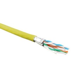 445095 Hyperline | Кабель витая пара экранир. U/FTP кат.6 4 пары 23 AWG ож solid каждая пара в фольге LSZH нг(А)-HF -20град.C-+60град.C гарантия: 15 лет компонентн. / 25 лет системн. UFTP4-C6-S23-IN-LSZH-YL-500 желт. (уп.500м)