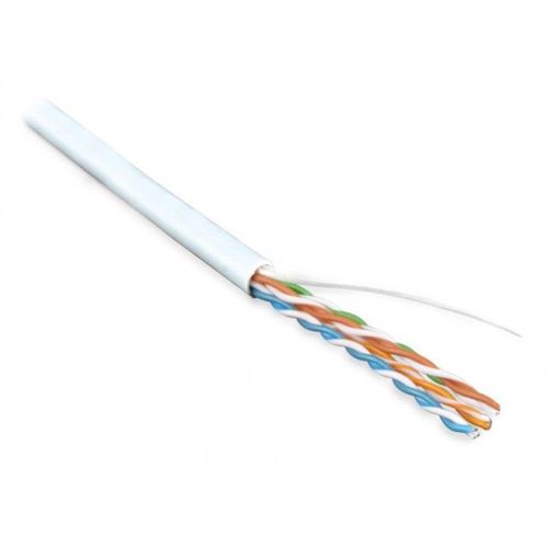 443604 Hyperline | Кабель витая пара неэкранир. U/UTP кат.5E 4 пары 24 AWG ож solid PVC -20град.C-+75град.C UUTP4-C5E-S24-IN-PVC-WH-100 гарантия: 15 лет компонентн. / 25 лет системн. бел. (уп.100м)