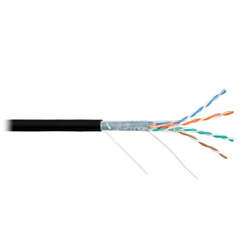 NKL 4200C-BK NIKOLAN | Кабель F/UTP кат.5E (класс D) 4 пары 24 AWG (0.5мм) тест по ISO/IEC 100МГц ож BC чистая медь внутр./внешн. LSZH -40С нг(А)-HFLTx черн. (уп.305м) NIKOLAN