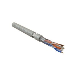 426002 Hyperline | Кабель витая пара F/UTP кат.6 4 пары 23 AWG ож solid экран-фольга нг(А)-LSLTx внутр. FUTP4-C6-S23-IN-LSLTX-GY-305 сер. (уп.305м)