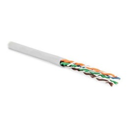 444288 Hyperline | Кабель витая пара неэкранир. U/UTP кат.5E 4 пары 24 AWG мж patch PVC -20град.C-+75град.C UUTP4-C5E-P24-IN-PVC-WH-100 бел. (уп.100м)