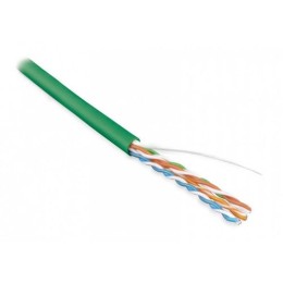 42013 Hyperline | Кабель витая пара U/UTP кат.5E 4 пары 24 AWG ож solid PVC -20град.C-+75град.C UUTP4-C5E-S24-IN-PVC-GN-305 зел. (уп.305м)