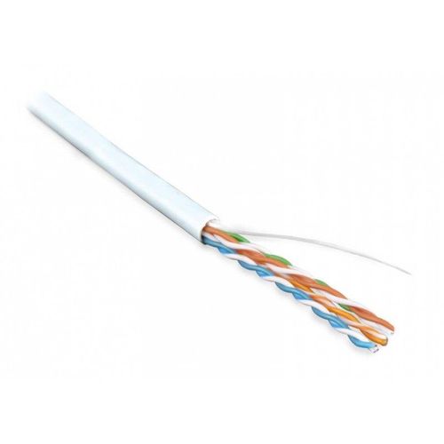 42010 Hyperline | Кабель витая пара UTP (U/UTP) кат.5E 4 пары 24 AWG ож solid PVC UTP4-C5E-SOLID-WH-305 бел. (305м) (м)