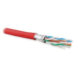 445118 Hyperline | Кабель витая пара U/FTP кат.6A (10GBE) 4 пары 23 AWG ож solid каждая пара в экране без общего экрана PVC UFTP4-C6A-S23-IN-PVC-RD-500 красн. (уп.500м)