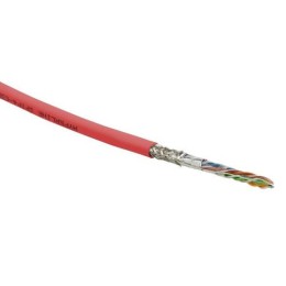 444636 Hyperline | Кабель витая пара SF/UTP кат.5E 4 пары 24 AWG ож solid экран-фольга + медн. оплетка PVC -20град.C-+75град.C SFUTP4-C5E-S24-IN-PVC-RD-305 гарантия: 15 лет компонентн. / 25 лет системн. красн. (уп.305м)