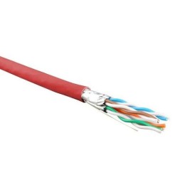 445093 Hyperline | Кабель витая пара экранир. U/FTP кат.6 4 пары 23 AWG ож solid каждая пара в фольге LSZH нг(А)-HF -20град.C-+60град.C гарантия: 15 лет компонентн. / 25 лет системн. UFTP4-C6-S23-IN-LSZH-RD-500 красн. (уп.500м)