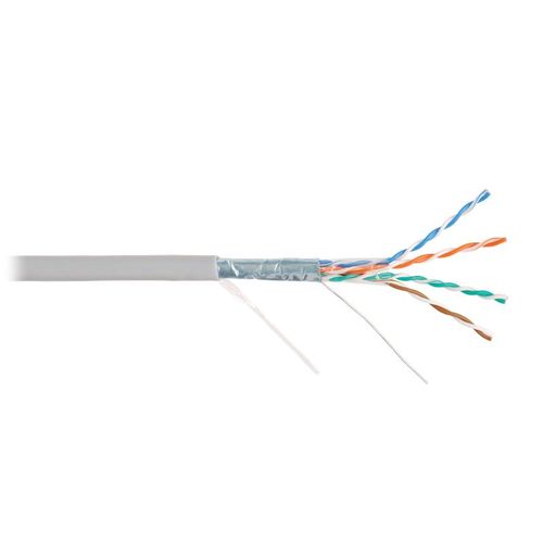 NKL 2200A-GY NIKOLAN | Кабель F/UTP кат.5E (класс D) 4 пары 24 AWG (0.49мм) тест по ISO/IEC 100МГц ож BC чистая медь внутр. PVC нг(А) гарантия: 1 год (уп.305м) NIKOLAN