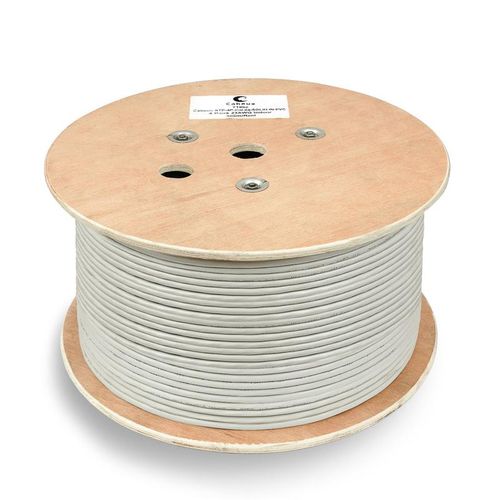 7174c Cabeus | Кабель витая пара SF/UTP кат.5E 4х2х24AWG solid PVC нг(А)-LS SFTP-4P-Cat.5e-SOLID-GY сер. (уп.305м)