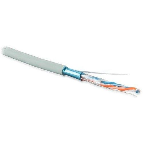 41479 Hyperline | Кабель витая пара F/UTP кат.5 2 пары (24 AWG) ож solid экран-фольга LSZH нг(С)-HF -40град.C-+60град.C FUTP2-C5-S24-IN-LSZH-GY-500 сер. (уп.500м)