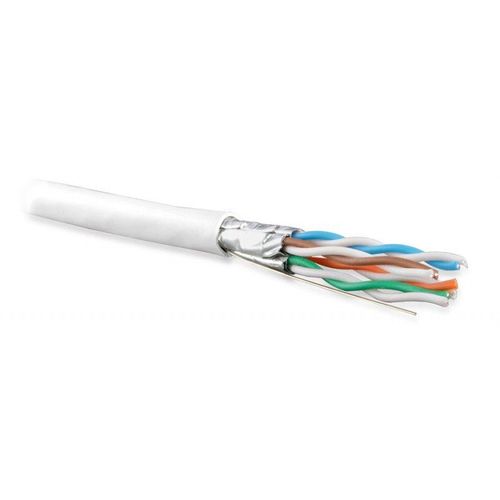 445110 Hyperline | Кабель витая пара U/FTP кат.6A (10GBE) 4 пары 23 AWG ож solid каждая пара в экране без общего экрана нг(А)-HF -20град.C-+60град.C UFTP4-C6A-S23-IN-LSZH-WH-500 бел. (уп.500м)