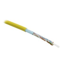 444625 Hyperline | Кабель витая пара экранир. F/UTP кат.5E 4 пары 24 AWG ож solid экран-фольга PVC -20град.C-+75град.C FUTP4-C5E-S24-IN-PVC-YL-305 гарантия: 15 лет компонентн. / 25 лет системн. желт. (уп.305м)