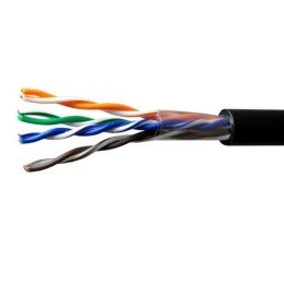 01-0325-1 SUPRLAN | Кабель витая пара U/UTP кат.5E 4х2х24AWG solid CU PE Outdoor Standart черн. (м)