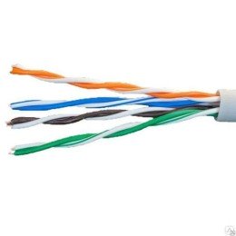 01-0302 Net.on | Кабель витая пара U/UTP кат.5E 4х2х24AWG solid CCA PVC сер. (м)