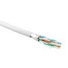 445094 Hyperline | Кабель витая пара экранир. U/FTP кат.6 4 пары 23 AWG ож solid каждая пара в фольге LSZH нг(А)-HF -20град.C-+60град.C гарантия: 15 лет компонентн. / 25 лет системн. UFTP4-C6-S23-IN-LSZH-WH-500 бел. (уп.500м)