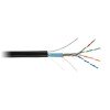 EC-UF004-5E-PE-SW-BK NETLAN | Кабель витая пара F/UTP кат.5E 4х2х24AWG solid PE OUTDOOR черн. (уп.305м)