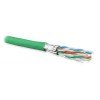 445116 Hyperline | Кабель витая пара U/FTP кат.6A (10GBE) 4 пары 23 AWG ож solid каждая пара в экране без общего экрана PVC UFTP4-C6A-S23-IN-PVC-GN-500 зел. (уп.500м)