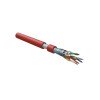 444606 Hyperline | Кабель витая пара F/UTP кат.5E 4 пары 24 AWG ож solid экран-фольга нг(А)-LSLTх внутр. FUTP4-C5E-S24-IN-LSLTх-RD-305 красн. (уп.305м)