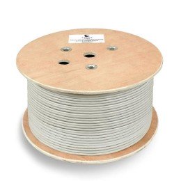 8947c Cabeus | Кабель витая пара F/UTP кат.6 4х2х23AWG solid PVC нг(А)-LS FTP-4P-Cat.6-SOLID-GY сер. (уп.305м)