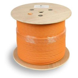 7639c Cabeus | Кабель витая пара S/FTP кат.7a 4х2х23AWG solid LSZH нг(А)-HF SSTP-4P-Cat.7a-SOLID-IN-LSZH оранж. (уп.305м)