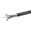 01-1028-1 SUPRLAN | Кабель витая пара F/UTP кат.5E 4х2х24AWG solid CU PE Outdoor Standard черн. (м)