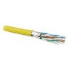 445111 Hyperline | Кабель витая пара U/FTP кат.6A (10GBE) 4 пары 23 AWG ож solid каждая пара в экране без общего экрана нг(А)-HF -20град.C-+60град.C UFTP4-C6A-S23-IN-LSZH-YL-500 желт. (уп.500м)