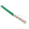 443601 Hyperline | Кабель витая пара неэкранир. U/UTP кат.5E 4 пары 24 AWG ож solid PVC -20град.C-+75град.C UUTP4-C5E-S24-IN-PVC-GN-100 гарантия: 15 лет компонентн. / 25 лет системн. зел. (уп.100м)