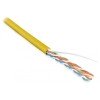 443605 Hyperline | Кабель витая пара неэкранир. U/UTP кат.5E 4 пары 24 AWG ож solid PVC -20град.C-+75град.C UUTP4-C5E-S24-IN-PVC-YL-100 гарантия: 15 лет компонентн. / 25 лет системн. желт. (уп.100м)