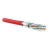 445109 Hyperline | Кабель витая пара U/FTP кат.6A (10GBE) 4 пары 23 AWG ож solid каждая пара в экране без общего экрана нг(А)-HF -20град.C-+60град.C UFTP4-C6A-S23-IN-LSZH-RD-500 роз. (уп.500м)