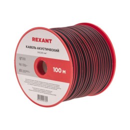 01-6103-3 Rexant | Кабель Stereo 2х0.5 Red/Black 100м (м)