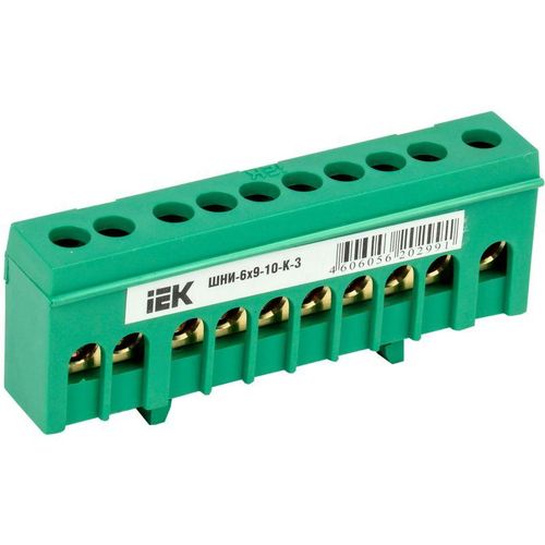 YNN10-69-10KD-K06 IEK | Шина PE "земля" в корп. изол. на DIN-рейку ШНИ-6х9-10-К-З