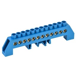 11-2318 Rexant | Шина "N" нулевая в комбинированном синем изоляторе на DIN-рейку 8x12мм 12 групп