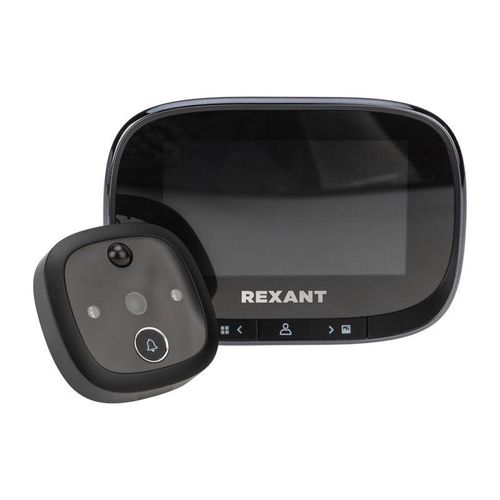 45-1115 Rexant | Видеоглазок дверной DV-115 с цветным LCD-дисплеем 4.3дюйм с функцией записи фото/видео по движ. встр. звонок ночн. реж. работы