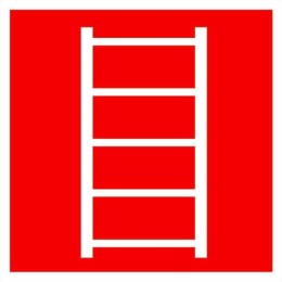 pn-f-03-f EKF | Знак F 03 "Пожарная лестница" 200х200мм пластик с покрытием фотолюминесцентным