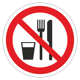 pn-p-30 EKF | Знак P 30 "Запрещается принимать пищу" ф200мм пластик
